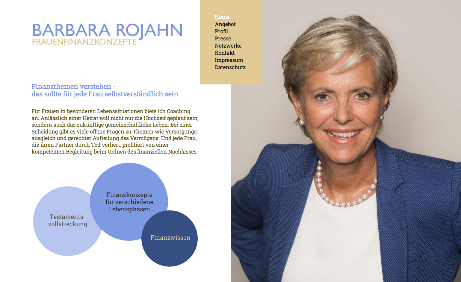 Barbara Rojahn Frauenfinanzkonzepte Website