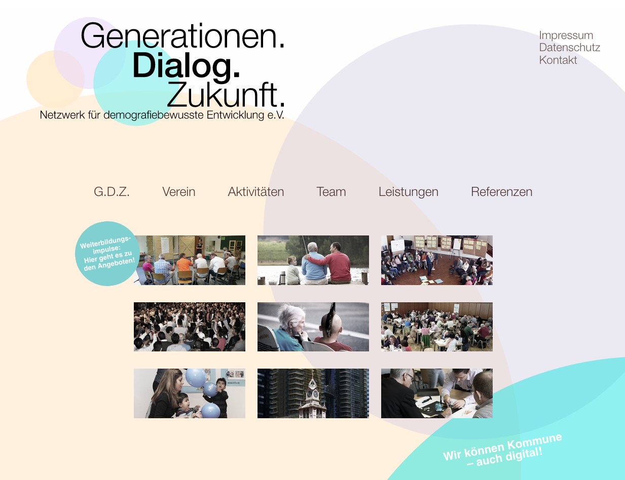 Generationen Dialog Zukunft e. V. Website